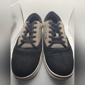 👟 Maui and Sons Black & Tan Suede Skate Shoes | Men’s US 12 | Casual Sneakers